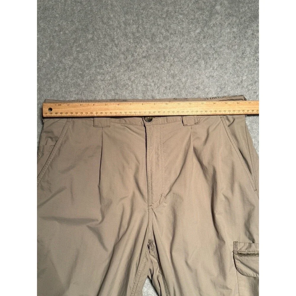 Exofficio Pants Mens 34 Beige Cargo Lightweight Fishing Outdoors Hiking Camping